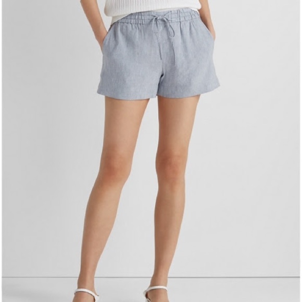 Club Monaco Cord Tie Shorts, Chambray Stripe